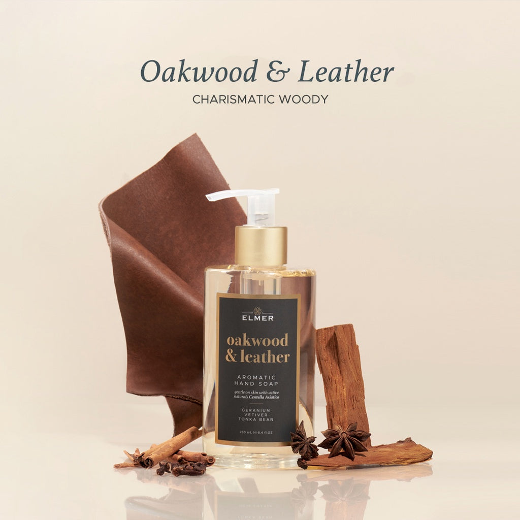 ELMER Oakwood & Leather Hand Soap 250ml Gel Aromatic Antibacterial Sabun Cuci Tangan Antiseptic Antiseptik