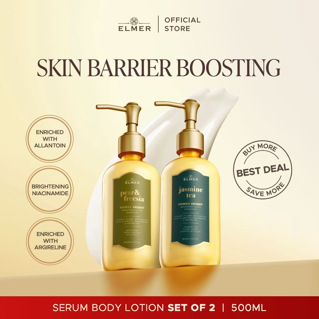 ELMER Glowing Duo Set - Power Bright Serum Body Lotion 500ml