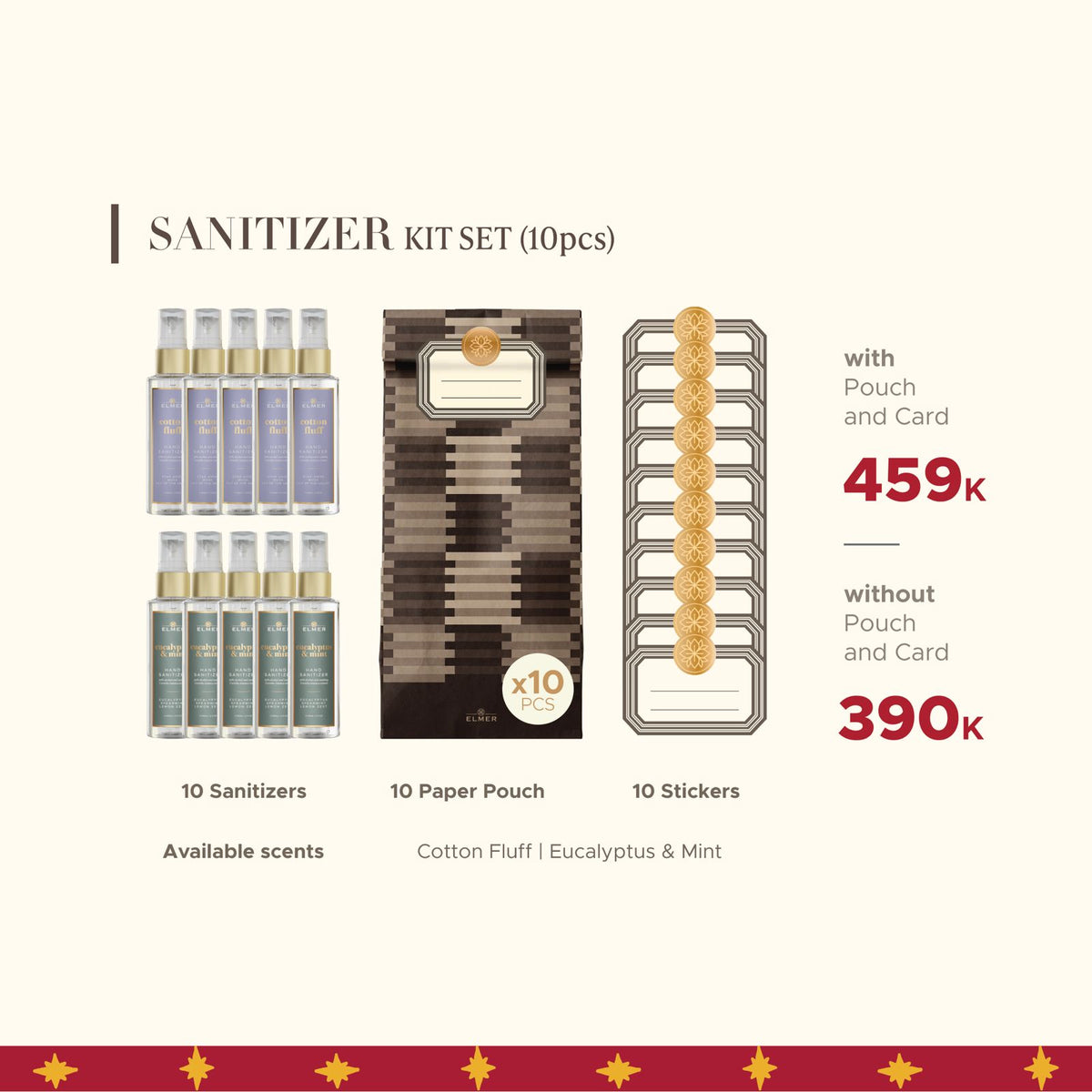 CHRISTMAS Gifting Kit Set 10 Hand Sanitizer 60ml