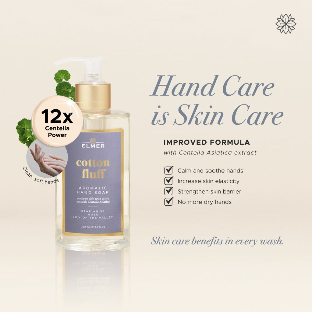 ELMER Cotton Fluff Hand Soap 250ml Gel Aromatic Antibacterial Sabun Cuci Tangan Hand Wash Aromatik Jel
