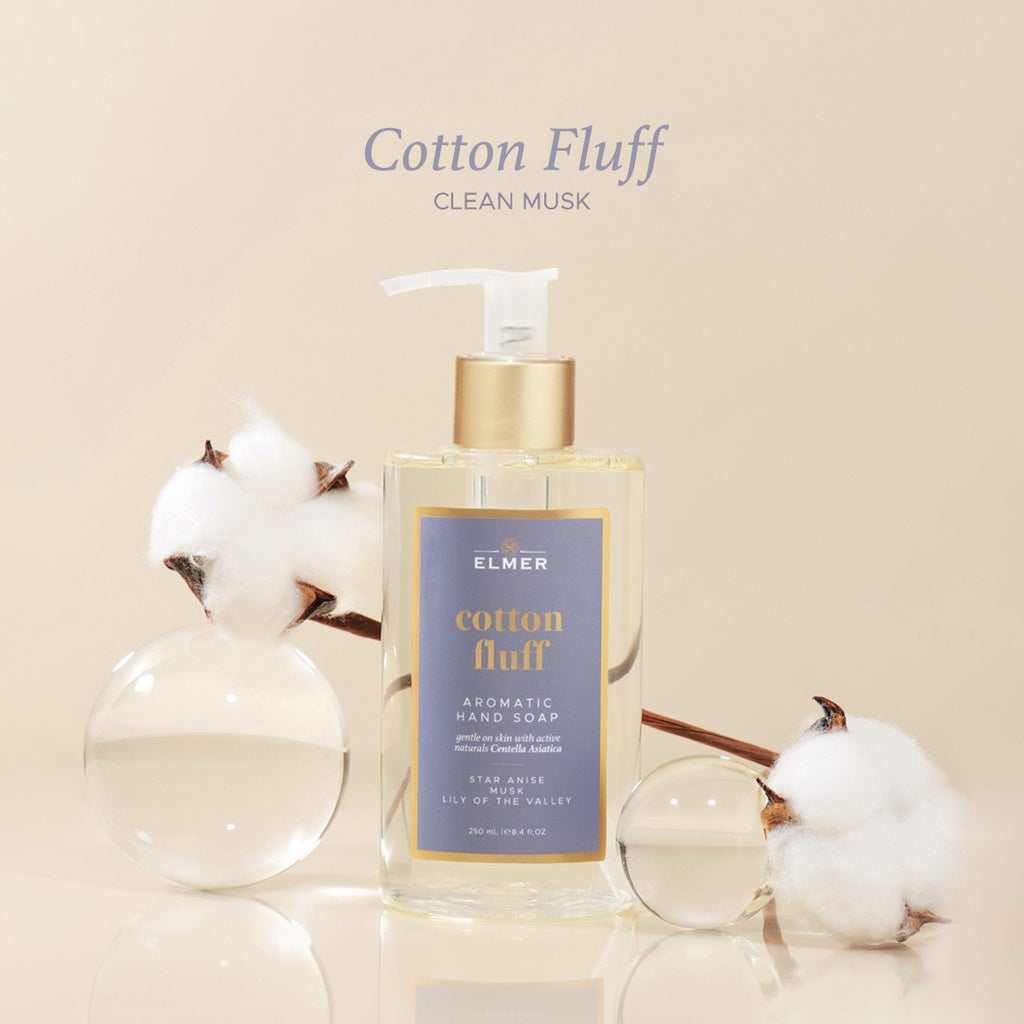 ELMER Cotton Fluff Hand Soap 250ml Gel Aromatic Antibacterial Sabun Cuci Tangan Hand Wash Aromatik Jel
