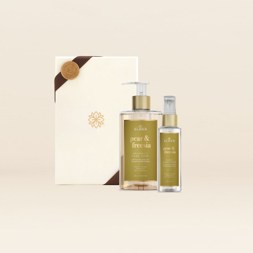 ELMER Louie Set Hand Soap 250ml & Sanitizer 60ml Aromatic Antibacterial Hampers Hadiah Antiseptic Antiseptik