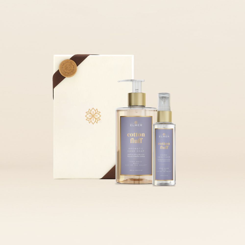 ELMER Louie Set Hand Soap 250ml & Sanitizer 60ml Aromatic Antibacterial Hampers Hadiah Antiseptic Antiseptik
