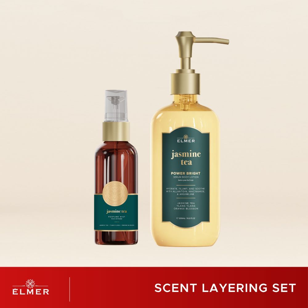 ELMER Scent Layering Set - Power Bright Serum Body Lotion 500ml | Perfume Mist 60ml | Paket Body Lotion & Perfume Mist | Lotion Melembabkan | Wangi Tahan Lama