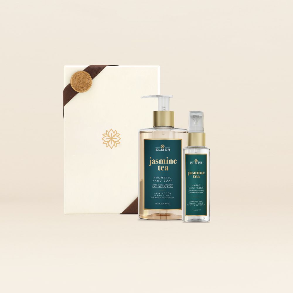 ELMER Louie Set Hand Soap 250ml & Sanitizer 60ml Aromatic Antibacterial Hampers Hadiah Antiseptic Antiseptik