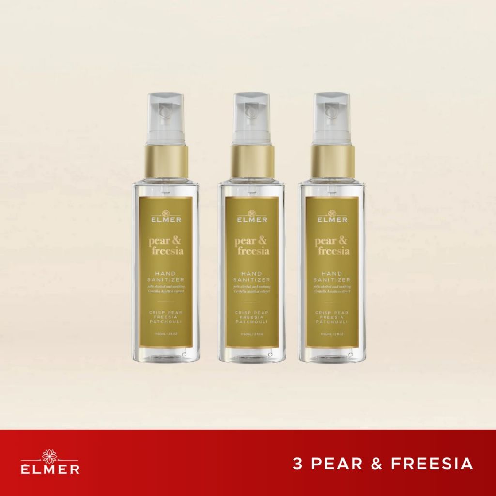 ELMER Set Of 3 Hand Sanitizer 60ml 70% Alcohol Paket Spray Pembersih Tangan Antiseptic Antiseptik Set