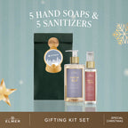 CHRISTMAS Gifting Kit Set 5 Hand Soap 250ml & 5 Hand Sanitizer 60ml | ELMER