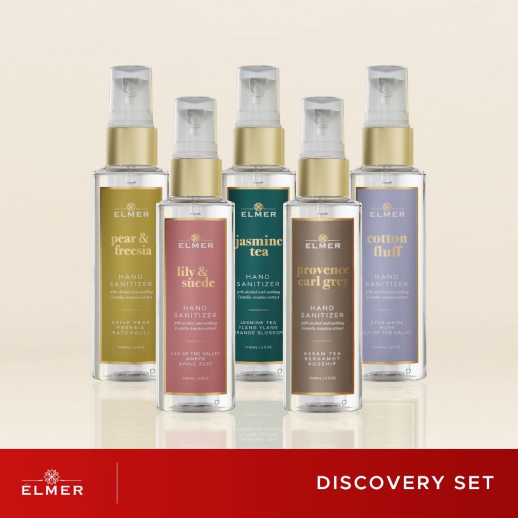 ELMER Discovery Set 5 Hand Sanitizer 60ml 70% Alcohol Paket Spray Pembersih Tangan Antiseptic Antiseptik