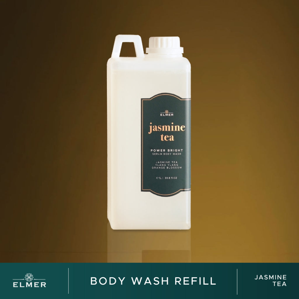 ELMER Refill Body Wash 1000ml Power Bright Serum Body Wash With Niacinamide And Collagen Sabun Mandi Shower Soap