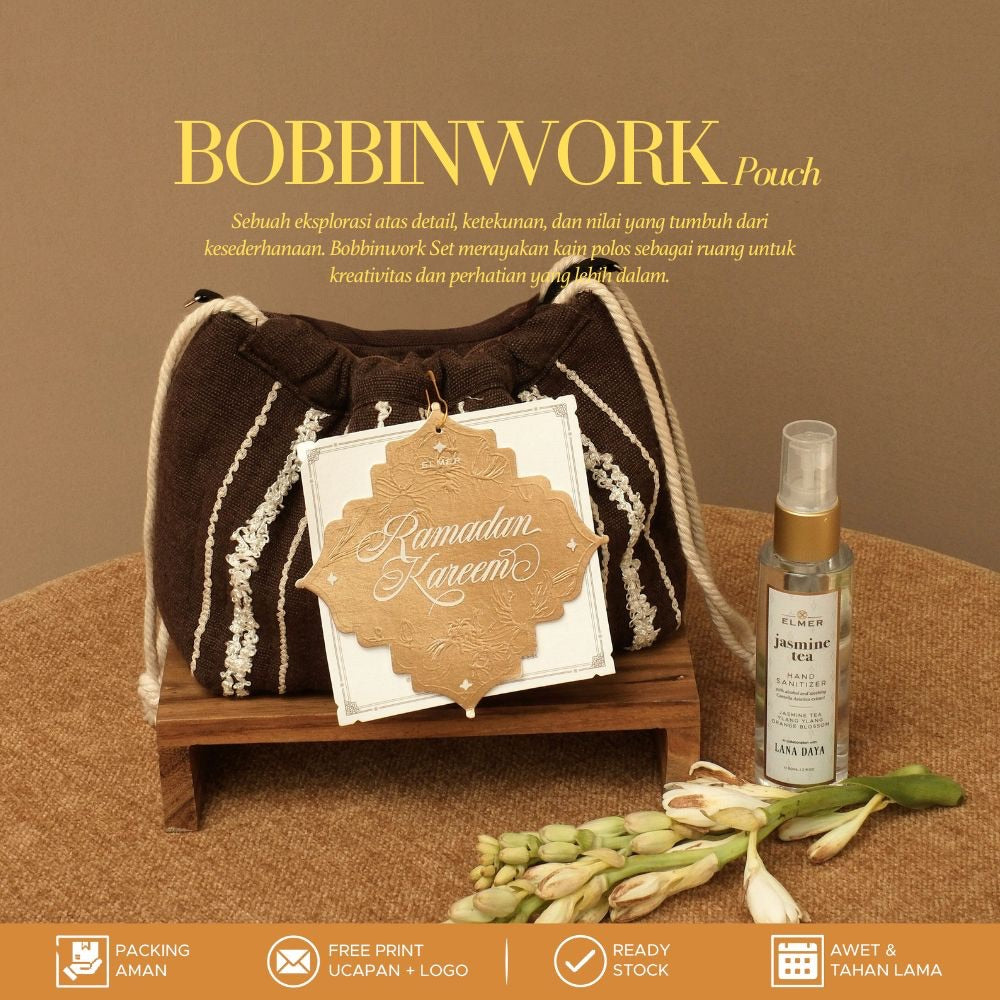 Bobbinwork Set | Elmer x Lana Daya | 1 Sanitizer Antibacterial 60 mL | Hampers Ramadhan | Premium Hampers