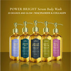 ELMER Cotton Fluff Body Wash Power Bright Serum With Niacinamide And Collagen Sabun Mandi Shower Soap