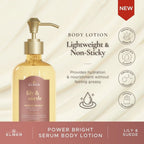 Body Lotion - Lily & Suede (Power Bright Serum Body Lotion ELMER) | Body Lotion 500ml | Mencerahkan & Melembabkan | Tidak Lengket | Wangi Tahan Lama