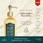 Body Lotion - Jasmine Tea (Power Bright Serum Body Lotion ELMER) | Body Lotion 500ml | Mencerahkan & Melembabkan | Tidak Lengket | Wangi Tahan Lama