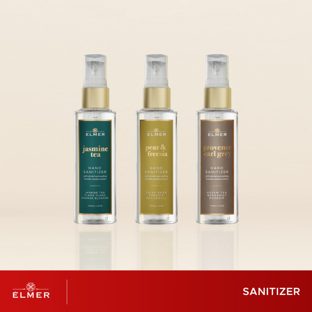 ELMER Special Bundle Perfect Pair Hand Sanitizer 60ml & Leather Holder Pembersih Tangan & Gantungan